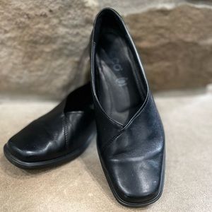 ECCO Black Leather Crossover Shoes 36